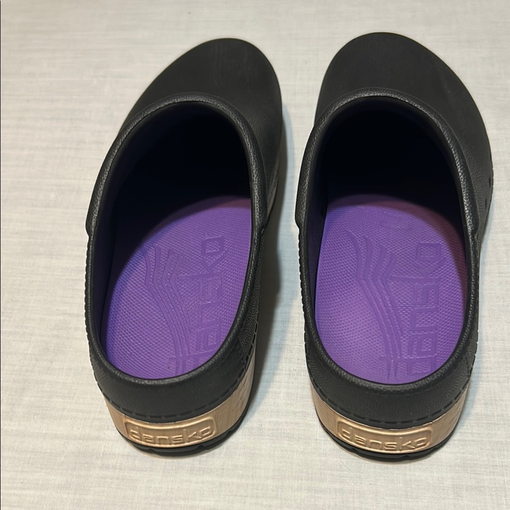 Dansko Black Leather Mules Comfortable Durable Design - Picture 6 of 7